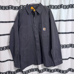 Carhartt Rugged Flex Relaxed Fit Canvas Fleece Lined Jacket